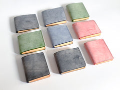 Vintage LEATHER Womens Small Bifold Wallet Leather Small Wallets FOR Women