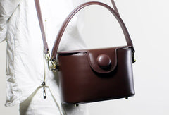 Genuine Leather Doctor Bag Bucket Bag Handbag Shoulder Bag for Women Leather Crossbody Bag - EverHandmade