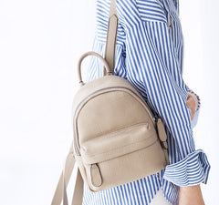 Leather Stylish Womens Small Backpack Mini Work Backpack for Women