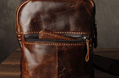 Leather Mens Cool Chest Bag Sling Bag Crossbody Sling Bags for men