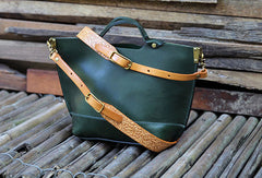 Handmade tote handbag shopper purse leather crossbody bag shoulder bag women - EverHandmade