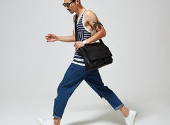 Handmade Leather Mens Cool Shoulder Bags Messenger Bag for men