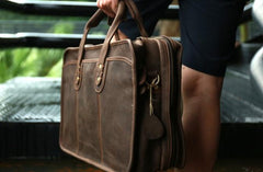 Vintage Leather Mens Large Weekender Bag Travel Bags Handbags Shoulder Bags for men
