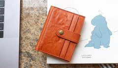 Leather Mens Front Pocket Wallet Card Wallet Small Slim Wallet Change Wallet for Men