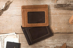 Leather Mens Slim Card Holder Front Pocket Wallets Card Wallet for Men