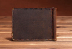 Handmade Genuine Leather Wallet billfold Leather Wallet Slim Bifold Wallet Bag For Mens