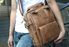 Cool Leather Mens Small Handbag Messenger Bag Shoulder Bag for men