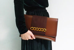 Genuine Leather Clutch Bag Purse Shoulder Bag for Women Leather Crossbody Bag - EverHandmade