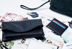 Handmade Leather Clutch Wristlet Purse Shoulder Bag for Women Leather Crossbody Bag
