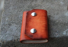 Handmade Mens Leather Key Holder Key Wallet Small Key Wallet for Men