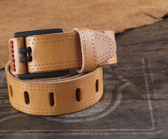 Genuine Leather Punk Rock Biker Trucker Mens Belt Men Black Coffee Belt for Men