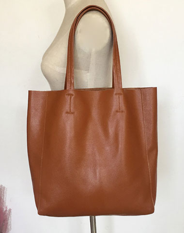 Handmade Vintage Leather Oversize Tote Bag Shoulder Bag Handbag For Women - EverHandmade