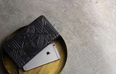 Vintage LEATHER Womens Long Wallet Fashion Zipper Long Wallets FOR Women