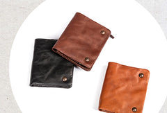 Handmade Genuine Leather Wallet billfold Leather Wallet Slim Bifold Wallet Bag For Women - EverHandmade