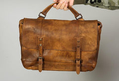 Handmade Leather Mens Cool Shoulder Bag Messenger Bag for men