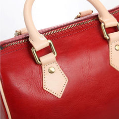 Leather Boston Handbags Purse - Annie Jewel