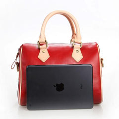 Leather Boston Handbags Purse - Annie Jewel