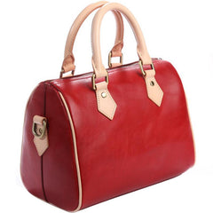 Leather Boston Handbags Purse - Annie Jewel