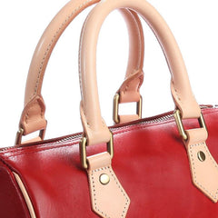 Leather Boston Handbags Purse - Annie Jewel