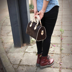 Leather Boston Handbags Purse - Annie Jewel