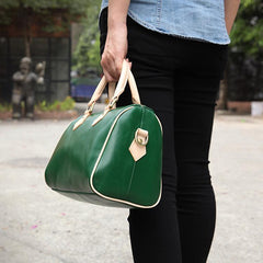 Leather Boston Handbags Purse - Annie Jewel