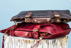 Handmade Handbag Briefcase Purse Leather Crossbody Bag Purse Shoulder Bag for Women - EverHandmade