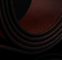 Black Genuine Cool Leather Mens Belt Custom Leather Men Belt for Men