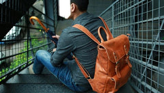 Cool Brown Mens Leather Backpack Cool Travel Backpacks School Backpacks for men