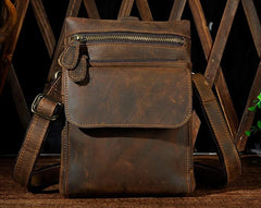 Vintage Mens Leather Belt Pouch Holster Side Bag Belt Case Waist Pouch for Men