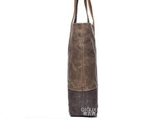 Mens Waxed Canvas Tote Bag Canvas Shopper Bags Canvas Shoulder Bags for Men