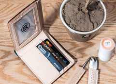Handmade Vintage Leather Mens Small Wallet Bifold billfold Wallet for Men