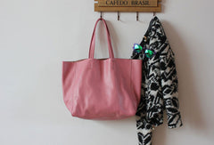 Handmade Vintage Leather Oversize Tote Bag Shoulder Bag Handbag For Women - EverHandmade