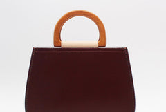 Handmade Leather Round Bag Crossbody Bag Shoulder Bag Purse for Women Leather Bag