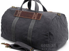 Mens Waxed Canvas Weekender Bag Canvas Travel Bag Canvas Overnight Bag for Men