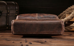 Vintage Leather Cool Small Messenger Bag Shoulder Bag For Men