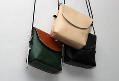 Cute LEATHER WOMEN SHOULDER BAG Contrast Color Crossbody Purses FOR WOMEN