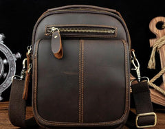 Vintage Mens Leather Side Bag Belt Pouch Holster Belt Case Waist Pouch for Men