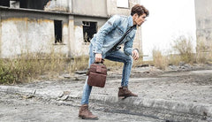 Cool Leather Mens Small Shoulder Bags Messengers Bag for Men