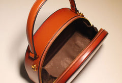 Genuine Leather semi-circle handbag shoulder bag for women leather crossbody bag - EverHandmade