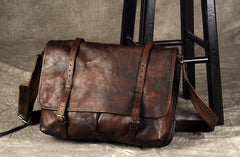 Vintage Leather Mens Cool Messenger Bag Shoulder Bags for men
