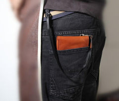 Genuine Leather Mens Cool billfold Leather Wallet Men Small Wallets Trifold for Men