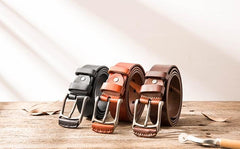 Handmade Cool Leather Mens Belt Leather Belt for Men