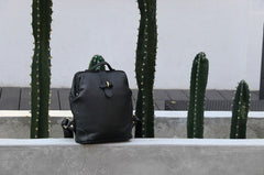 Vintage LEATHER WOMEN Doctor Backpack Purses Black School Backpacks FOR WOMEN