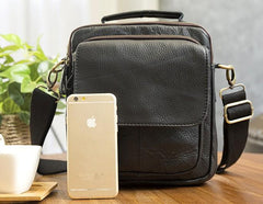 Cool Leather Mens Small Side Bag Messenger Bag Shoulder Bags for Men