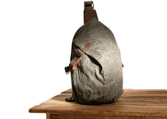 Cool Waxed Canvas Mens Sling Bag Chest Bag One Shoulder Packs for men