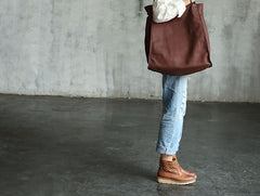 Vintage WOMENs LEATHER Large Tote Bag Handmade Vintage Tote Purse FOR WOMEN