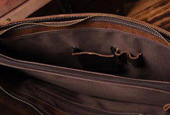 Handmade leather men Briefcase messenger vintage shoulder laptop bag vintage bag - EverHandmade