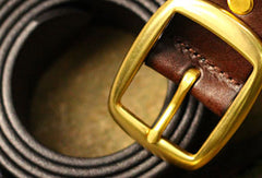 Genuine Leather Mens Leather Men Brown Black Belt for Men Cool Leather Belt - EverHandmade
