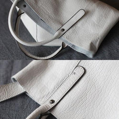 White Bucket Bag Bucket Tote Bag Bucket Bag With Zipper - Annie Jewel
