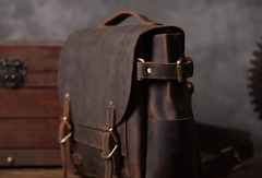 Handmade leather mens Briefcases Messenger bags Vintage Laptop Briefcases Business Briefcases - EverHandmade